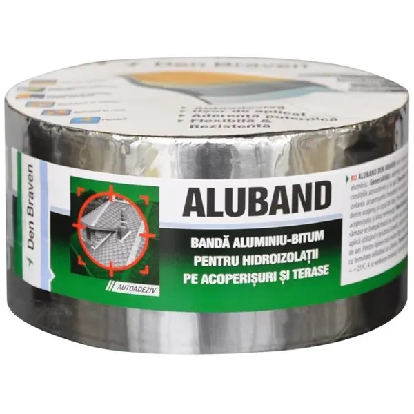 Banda Aluminiu cu Bitum, 30 cm x 10 m, pentru Hidroizolatii, Den Braven