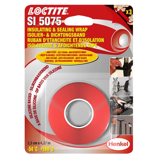 Banda autoadeziva din cauciuc pentru etansare si izolare LOCTITE SI 5075 2,5cm x 4,27m