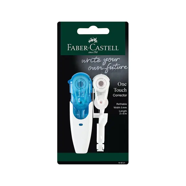 Banda corectoare 5mmx6m + rezerva, Faber-Castell, albastru