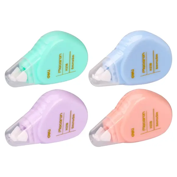 Banda corectoare Deli macaron diverse culori 5 mm x 5 m Banda corectoare Deli macaron diverse culori 5 mm x 5 m