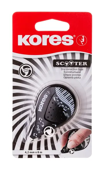 Banda corectoare Kores Scooter Black White 4,2 mm x 8 m Banda corectoare Kores Scooter Black White 4,2 mm x 8 m