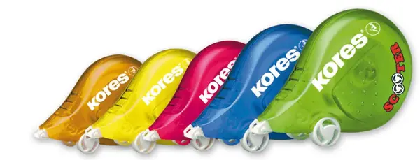 Banda corectoare Kores Scooter diverse culori 4.2 mm x 8 m Banda corectoare Kores Scooter diverse culori 4.2 mm x 8 m