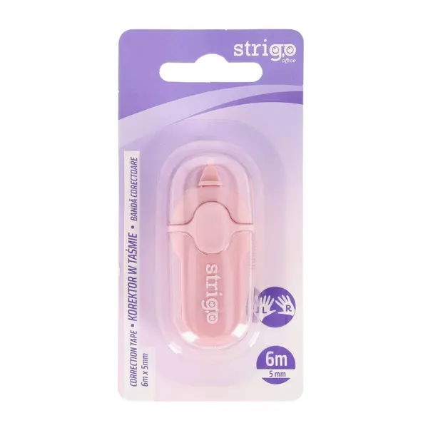 Banda corectoare Strigo Mini, 5mm x 6m, corp roz