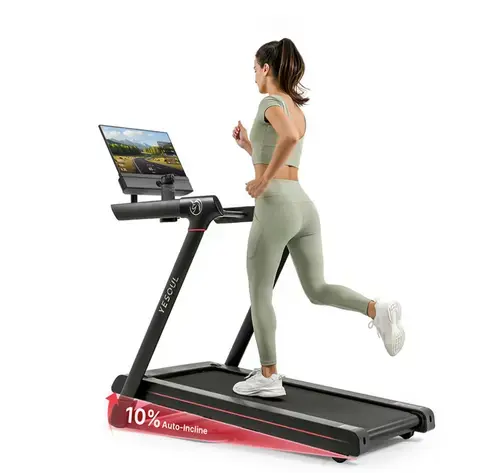Banda de alergat YESOUL T3 Plus, viteza maxima 14km/h, greutate suportata 130kg, Negru