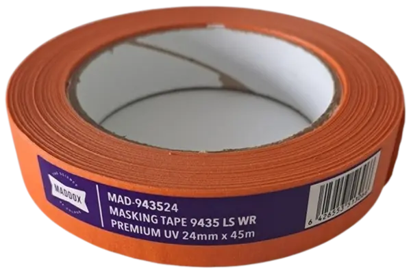 Banda de mascare MADDOX Premium UV 9435, rezistenta la apa si la 120°, 24mm x 40m