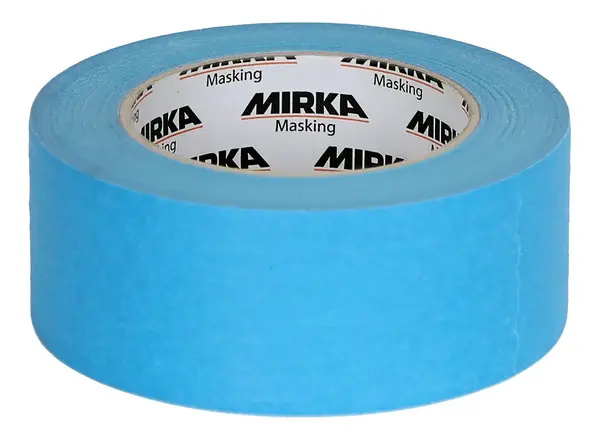 Banda de mascare rezistenta la UV si apa, la 120˚C, 50m, MIRKA Masking Tape 120˚C Blue Line 36mm
