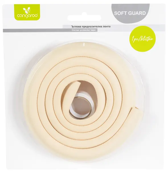 Bandă de protecție pentru colțuri Cangaroo - Soft Guard, Beige, 2 m