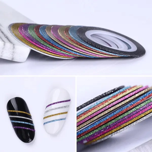 Banda Decorativa Glitter Set 10 culori- 1mm. - BDG2 - EVERIN