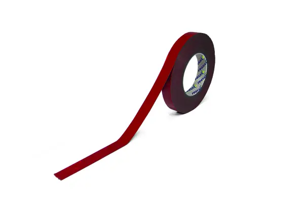 Banda dublu adeziva rosie 12mm x 10m FINIXA
