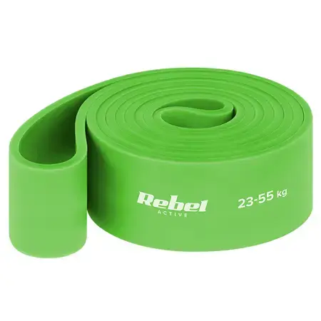 Banda elastica Latex Rebel RBA-3000-5, 208 cm, 23-55 Kg (Verde)