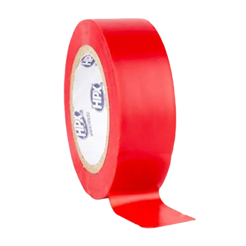 Bandă izolatoare PVC roșie 19mm x 20m, ignifugă, adeziv cauciucat, WKK 712222310