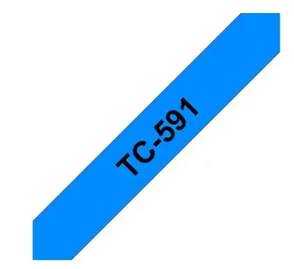 Banda Laminata Brother TC591, 9mm (Negru/Albastru)