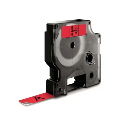 Banda laminata Dymo D1 DY40917 9mm, Negru/Rosu