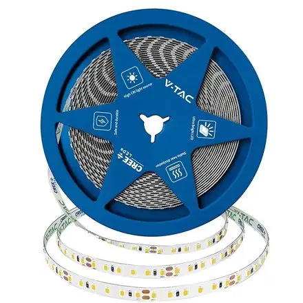 Banda LED 8MM 10W/M 24V IP20 rola 10M 6500K cip CREE V-TAC SKU-2126246