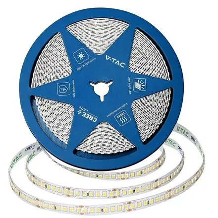 Banda LED 8MM 12W/M 24V IP20 rola 10M 4000K cip CREE V-TAC SKU-2125976