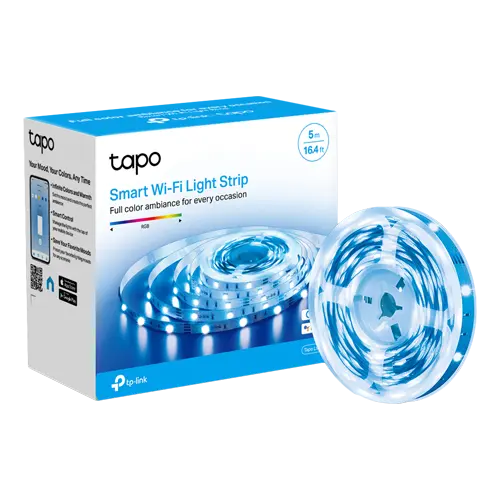 Bandă LED RGB inteligentă 5 m, Wi-Fi 2.4 GHz, 13.5 W, control vocal, TP-LINK Tapo L900-5