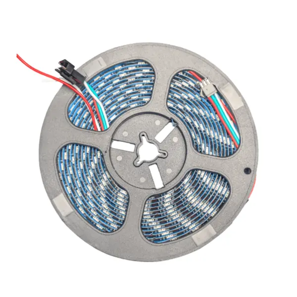 Banda LED RGB WS2812B 5m 60, LED m, IP65, PCB negru