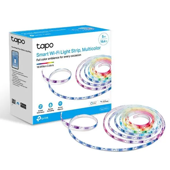 Banda LED smart WiFi RGBIC TP-Link Tapo L920-5, 5m, multicolor, sincronizare muzica, control aplicatie, compatibila Alexa si Google Assistant
