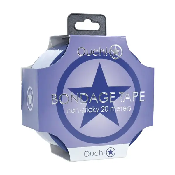 Bandă OUCH! Bondage Tape, pentru jocuri erotice BDSM, nelipicioasă, lungime 20 m, culoare albastru închis (navy)