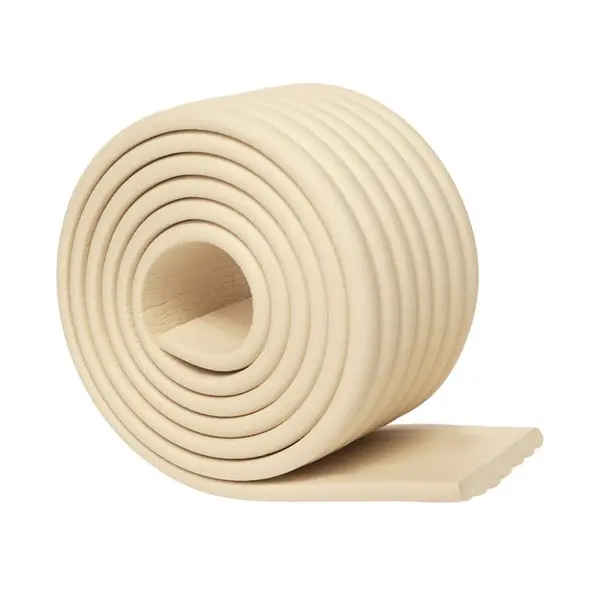 Banda protectie colturi mobila Sipo burete moale 2 metri, latime 75 mm, Crem