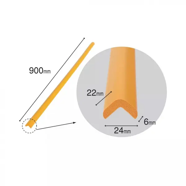 Banda protectie mobilier pentru copii Car Boy Safety Mov pastel 90 cm din spuma 24x900x22x6 cm