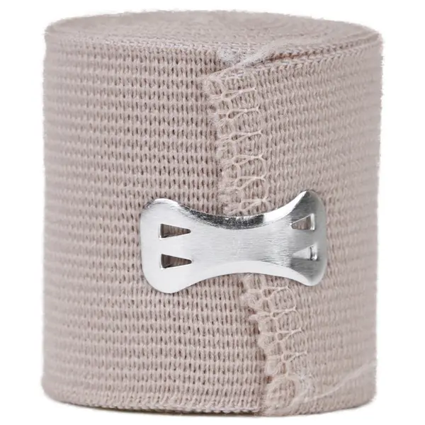 Bandaj Elastic Natur ALINTA 5cmx4.5m - Compresie usoara, cu cleme metalice