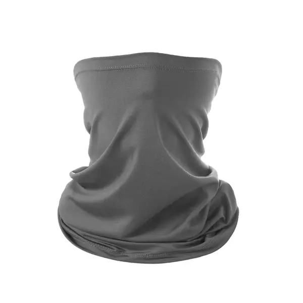 Bandana multifunctionala unisex, FIXATO, Protectie UV, Material elastic, respirabil, Marime universala, Gri