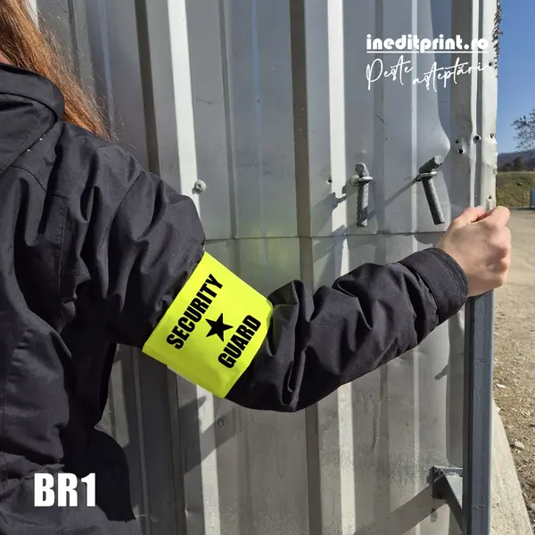 Banderola reflectorizanta, S M, galben B1 S/M, Galben fluorescent