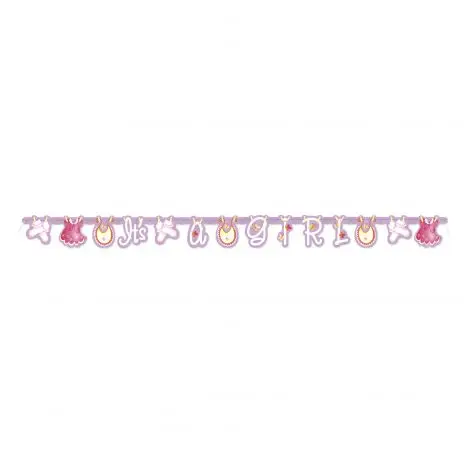 Banner baby shower fetita