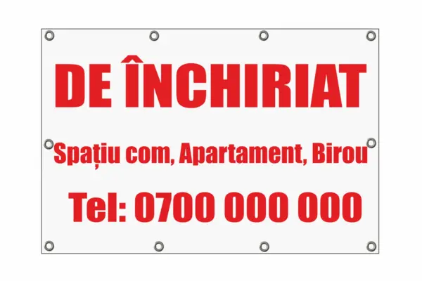 Banner Blockout 80x50 cm Față-Verso, Blockout