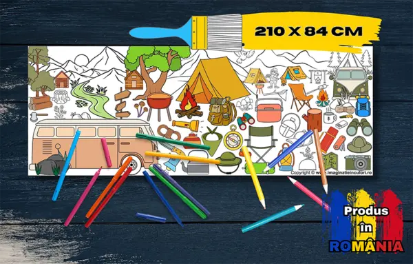 Banner de Colorat Camping