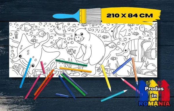 Banner de Colorat Lumea Subacvatica