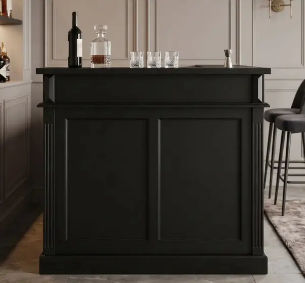 Bar cu 2 sertare, 2 compartimente deschise cu finisaj Black