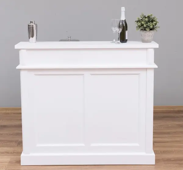 Bar cu 2 sertare, 2 compartimente deschise cu finisaj White