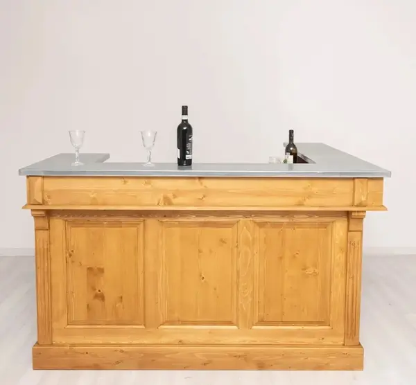 Bar de Colț Rustic - Culoare - P002 cu finisaj Ceruit