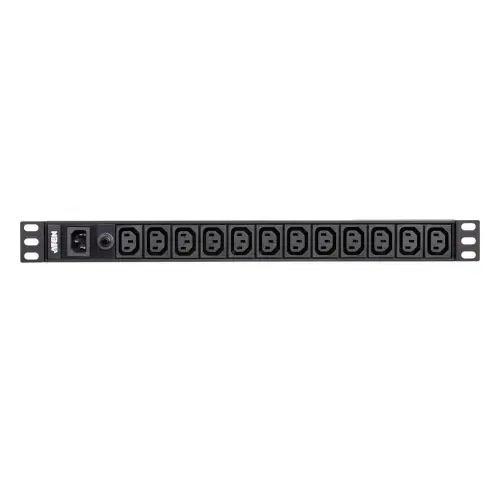 Bara alimentare profesionala PDU rack 19 inch Aten PE0112G-AT-G, 1U 10A 12Port Basic PDU, Negru