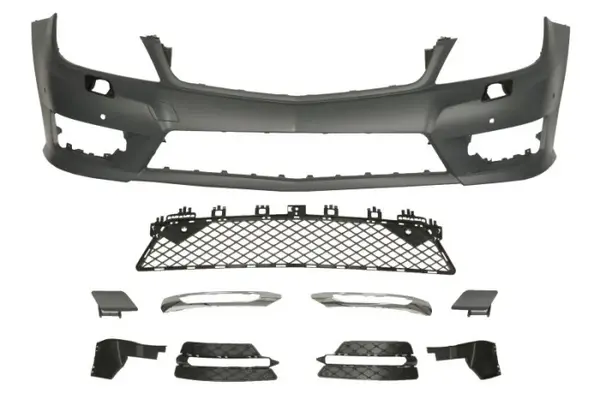 Bara (Fata, AMG SPORT, cu grilaje, cu orificii lumini zi, spalator faruri si senzori parcare, grunduit) potrivit MERCEDES C (C204) 03.11-12.13