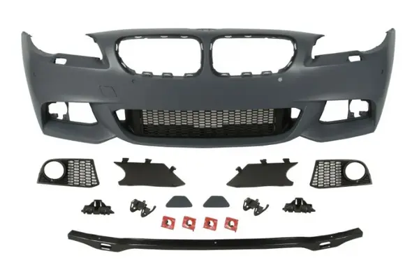 Bara (Fata, M-PAKIET, cu grilaje, cu orificii lampa ceata, spalator faruri, senzori parcare, grunduit) potrivit BMW 5 (F10) 12.09-02.13