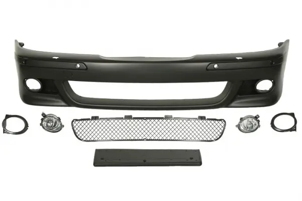 Bara fata model pachet M, complet, cu locas proiector cu locas spalator de faruri, cu locas senzori parcare, cu locas ornament, grunduit potrivit BMW Seria 5 E39
