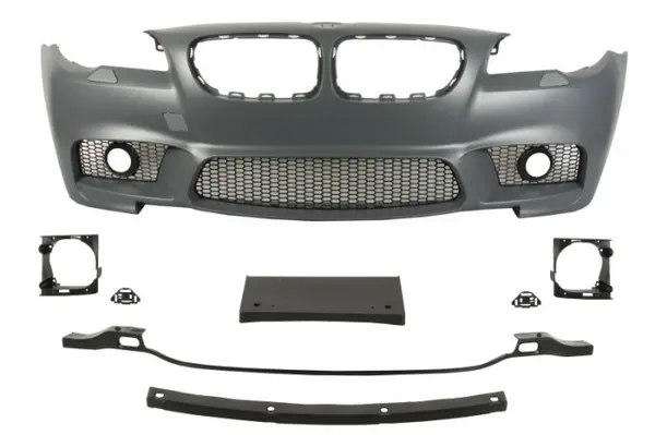 Bara Fata, pachet M, cu grilaje, cu gauri pentru lampa de ceata, cu gauri pentru spalator de faruri, grunduit potrivit BMW 5 F10, 5 F11 06.13-02.17