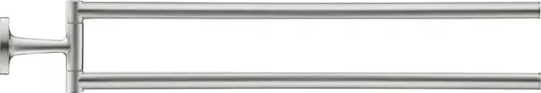 Bara prosop Duravit Starck T 0099417000, montare pe perete, pivotanta, 470 mm, metal, Otel satinat