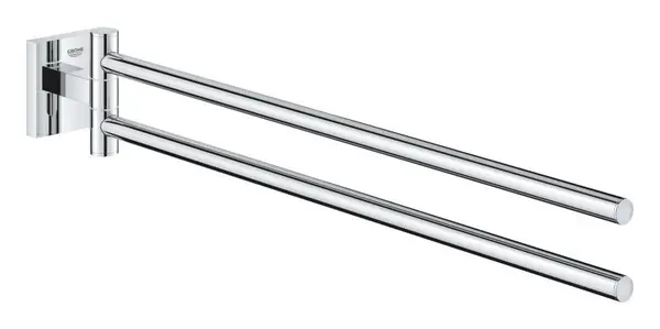 Bara prosop Grohe Start Cube 40976000, 440 mm, 2 suporti, pivotanta, montare pe perete, fixare ascunsa, Crom