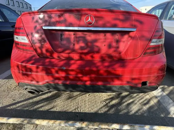 Bara spate amg completa culoare rosie - 590 Mercedes C-class facelift (2011-2015) [w204]