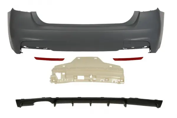 Bara spate pachet M, complet, grunduit, cu iesire teava evacuare dubla BMW Seria 3 F30, F31, F80 SEDAN 1intre 2011-2019