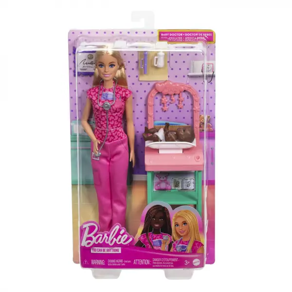 BARBIE SET DE JOACA PAPUSA BARBIE FACE CARIERA PEDIATRU