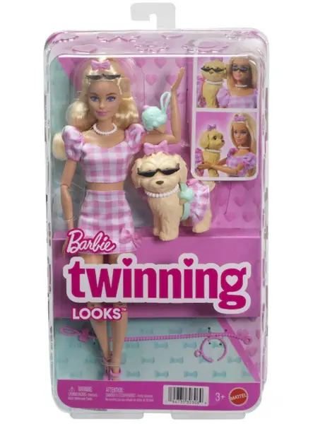 Barbie Twinning Looks Blonde Bows (jfp36)