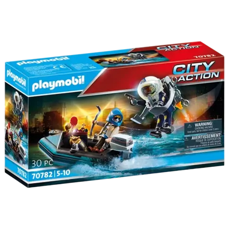 Barca politiei si hot cu barca rapida 70782 Playmobil