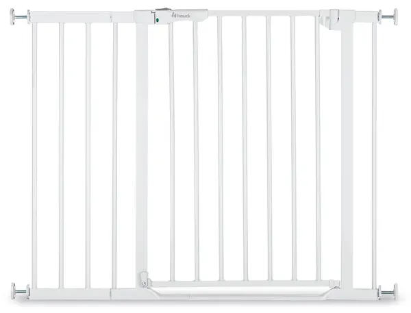 Barieră de siguranță pentru ușă Hauck - Clear Step Autoclose 2 + extensie 21 cm, albă