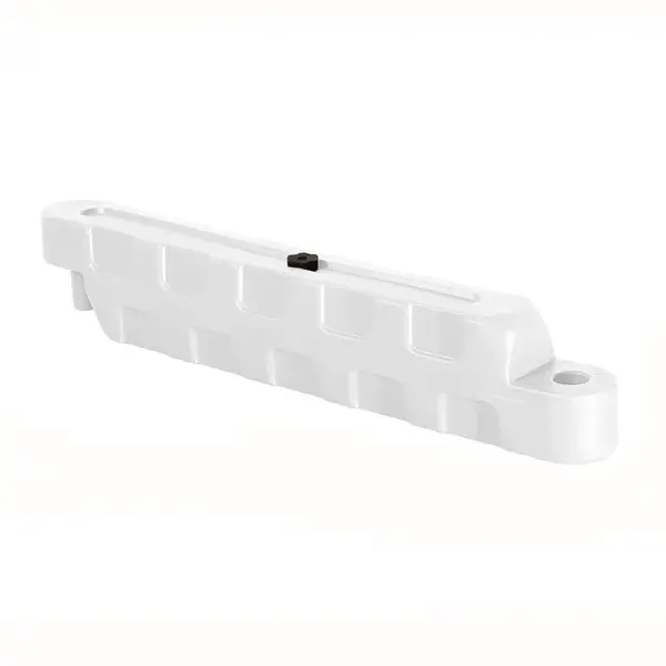 Bariera modulara delimitare traseu karting, piste sau parcari, HDPE, umplere cu apa, anti-impact, rezistenta UV, interior exterior 100x12x18 cm, alb