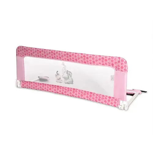 Bariera protectie pat Lorelli, Safety Night, reglabila, husa detasabila, cadru metalic invelit in material moale, 118 x 44 cm, Mellow Rose Fellows